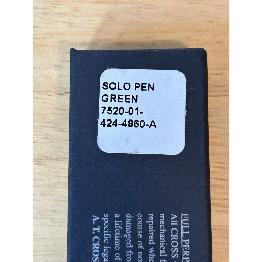 CROSS SOLO Ballpoint Pen Green‎ Color Circa 1990's Retired New In Box